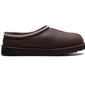 Ugg tasman didtressed brown suede fur lined clogs nib mens 11